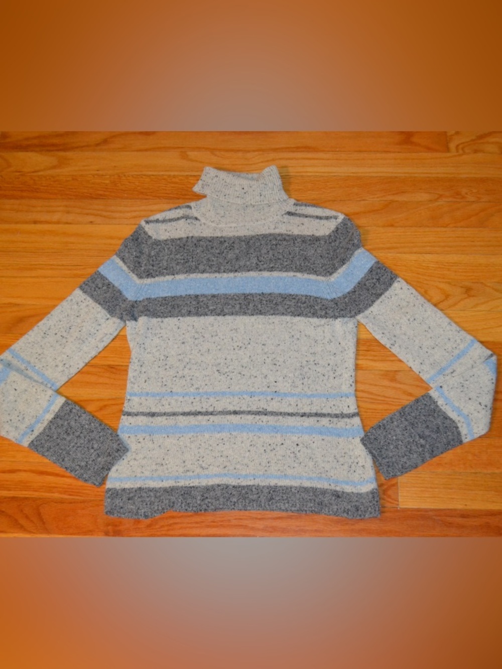 Women’s Ann Taylor LOFT wool striped turtleneck sweater, size M - Picture 2 of 14